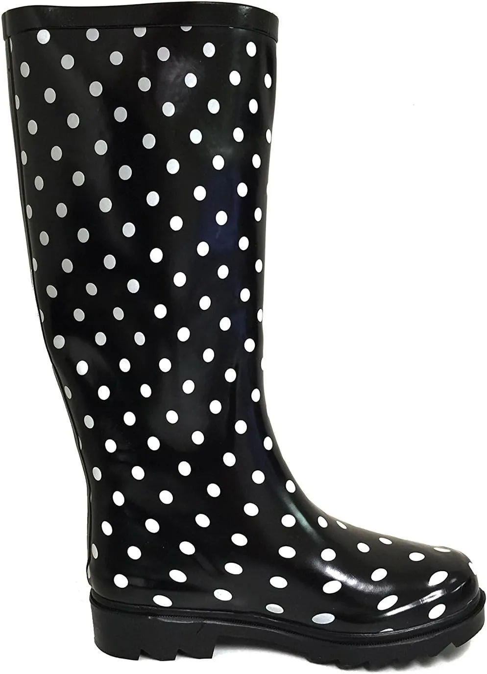 G4U Women's Rain Boots Multiple Styles Color Mid Calf Wellies Buckle Fashion Rubber Knee High Snow Shoes