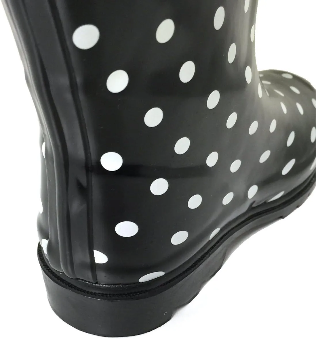 G4U Women's Rain Boots Multiple Styles Color Mid Calf Wellies Buckle Fashion Rubber Knee High Snow Shoes