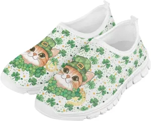 Girls Tennis Slip On Shoes St. Patrick's Day Gift for Kids Casual Shoes