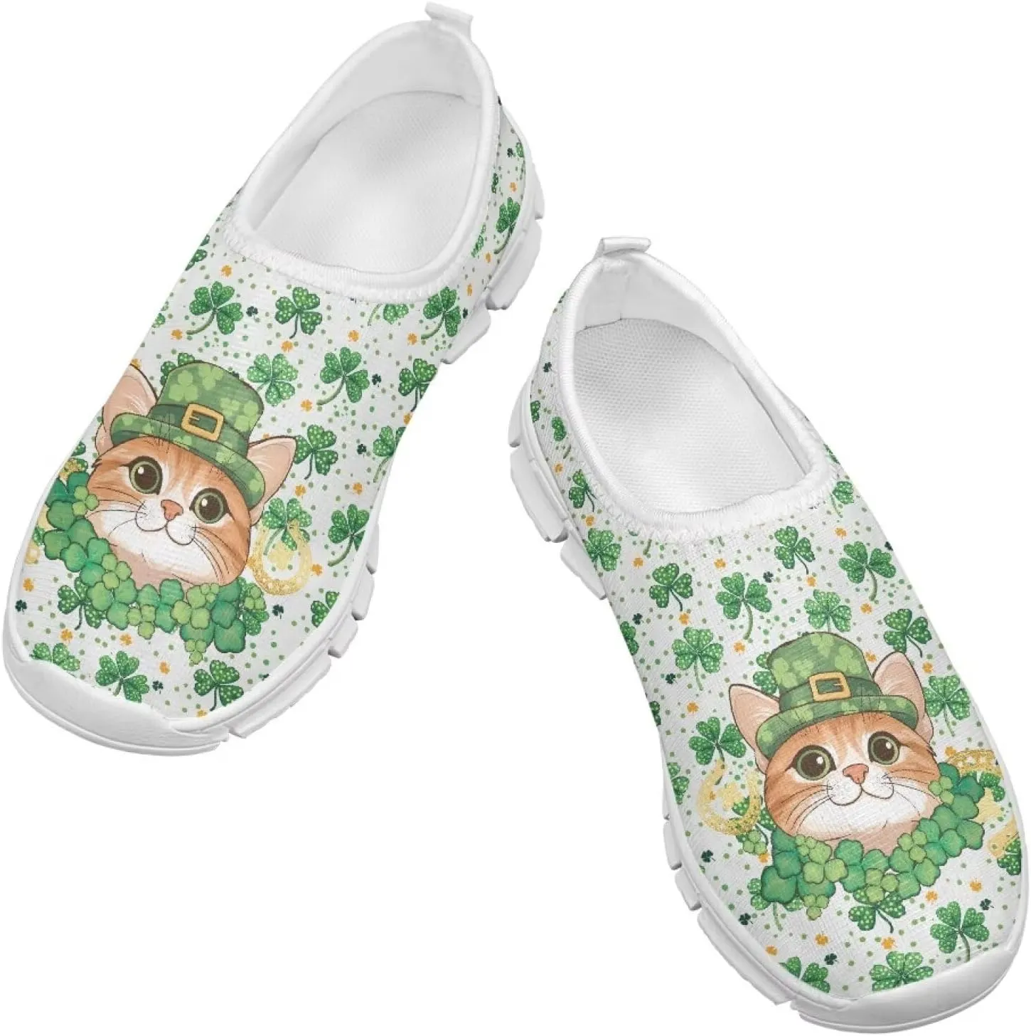 Girls Tennis Slip On Shoes St. Patrick's Day Gift for Kids Casual Shoes