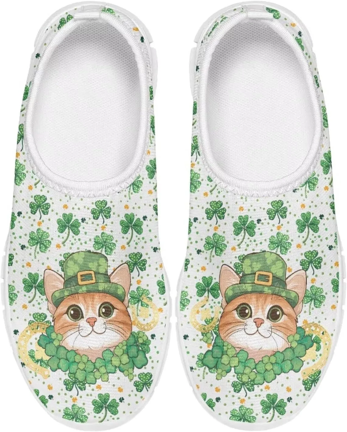 Girls Tennis Slip On Shoes St. Patrick's Day Gift for Kids Casual Shoes