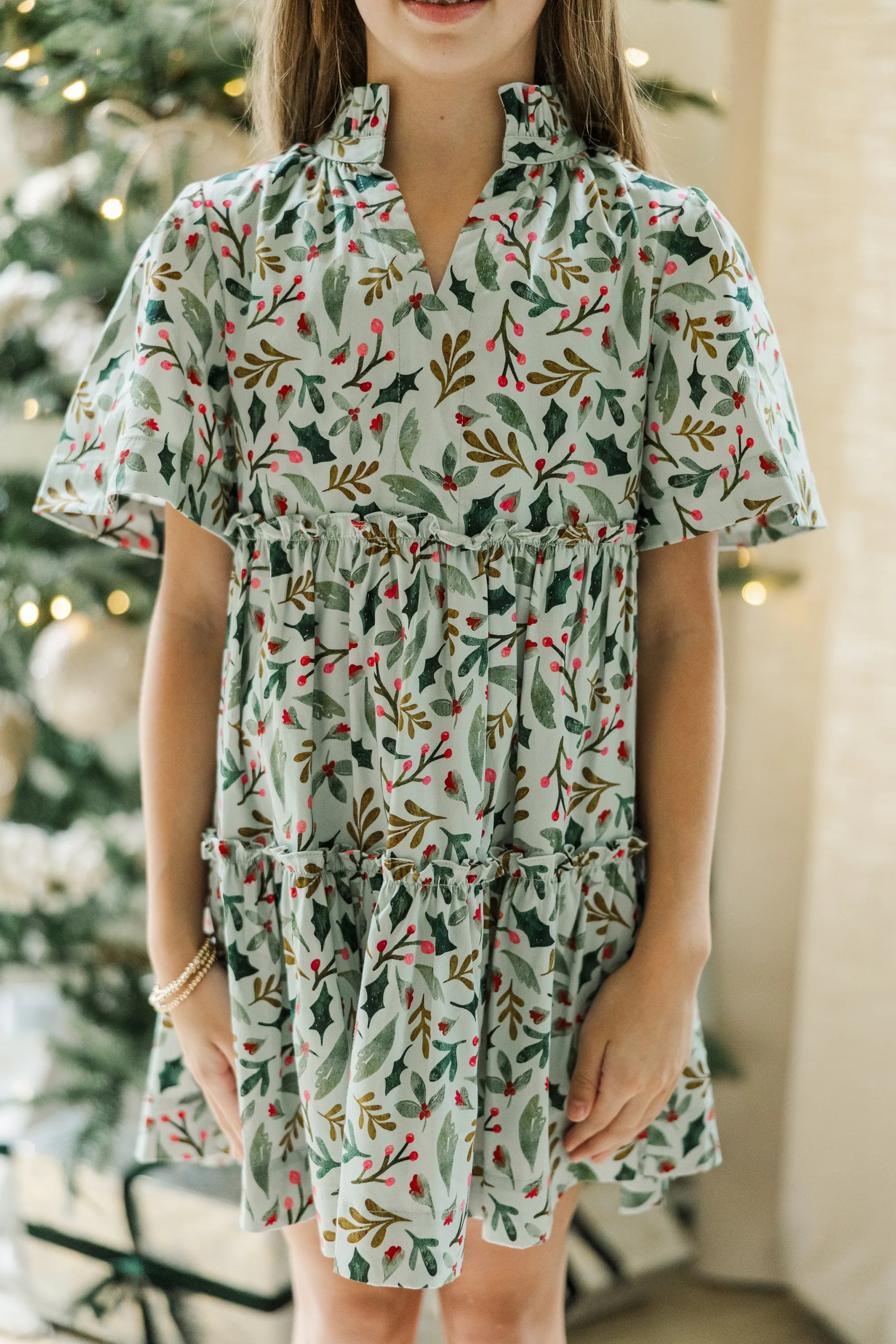 Girls: The Stephanie Green Holiday Floral Dress