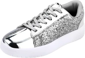 Glitter Sneakers for Women - Sparkly Bling Sequin Sneakers for Wedding, Party & Casual Wear