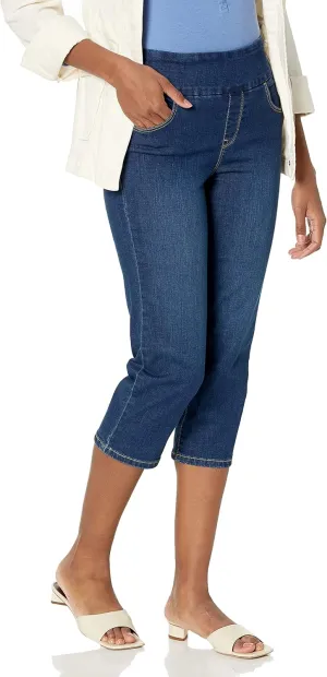 Gloria Vanderbilt Women's Amanda Pull on Capri Plus Size