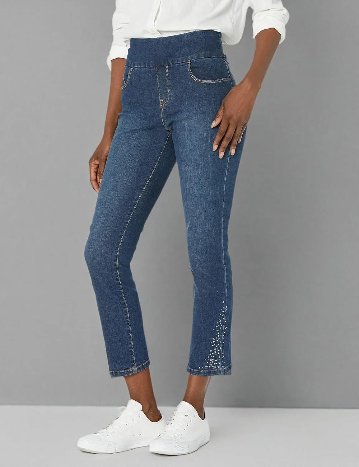 Gloria Vanderbilt Women's Amanda Pull on High Rise Jean Standard