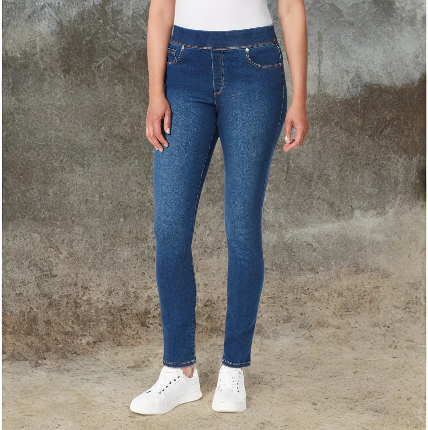 Gloria Vanderbilt Women's Amanda Pull on High Rise Jean Standard