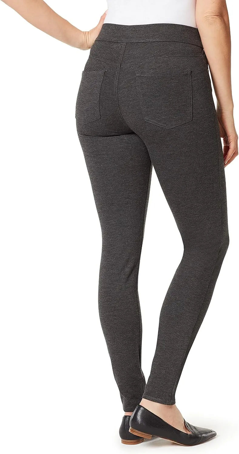 Gloria Vanderbilt Women's Avery Ponte Slim Pull on Pant