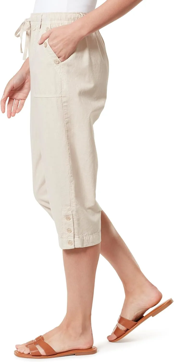 Gloria Vanderbilt Women's Hadlee Pull on Capri with High Rise and Drawstring Ties Standard