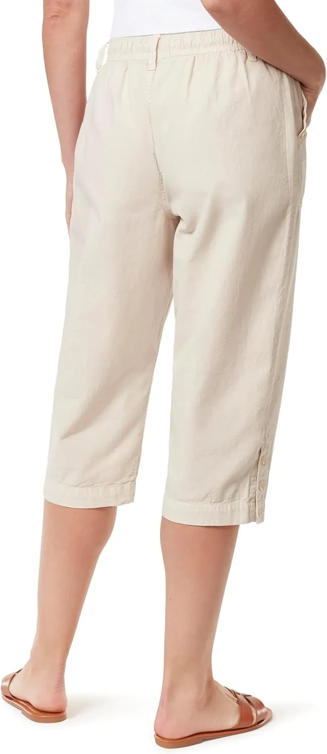 Gloria Vanderbilt Women's Hadlee Pull on Capri with High Rise and Drawstring Ties Standard
