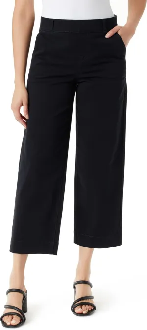 Gloria Vanderbilt Women's Shape Effect Pull on High Rise Wide Leg Crop Standard