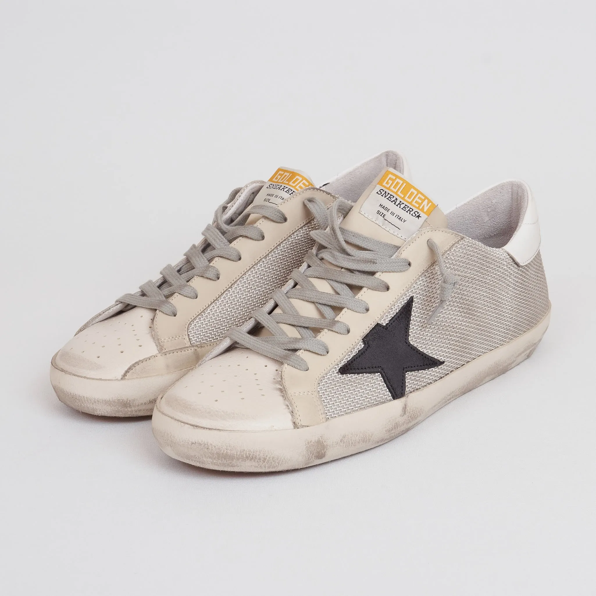 Golden Goose Superstar White Strukture Black Sneakers
