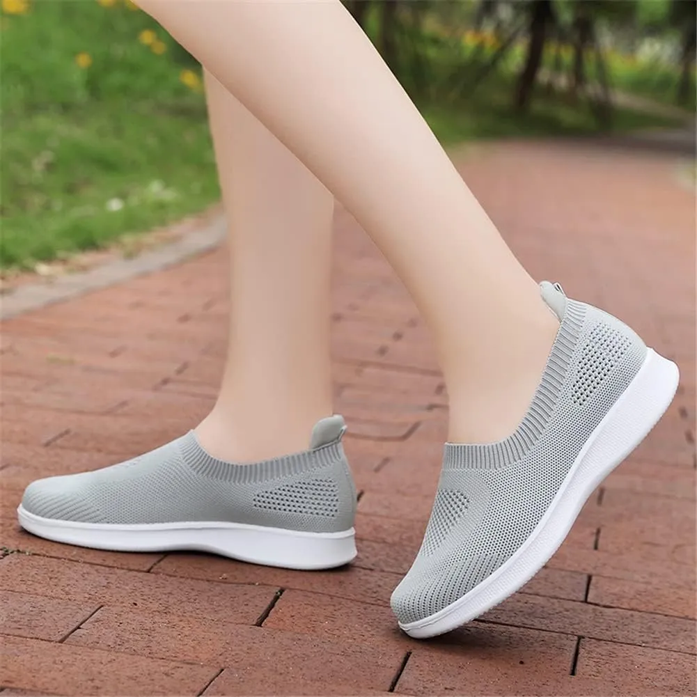 GOSPT Women's Slip on Sock Sneakers Lightweight Elastic Knit Mesh Shoes Comfort Flats