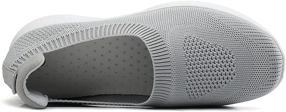 GOSPT Women's Slip on Sock Sneakers Lightweight Elastic Knit Mesh Shoes Comfort Flats
