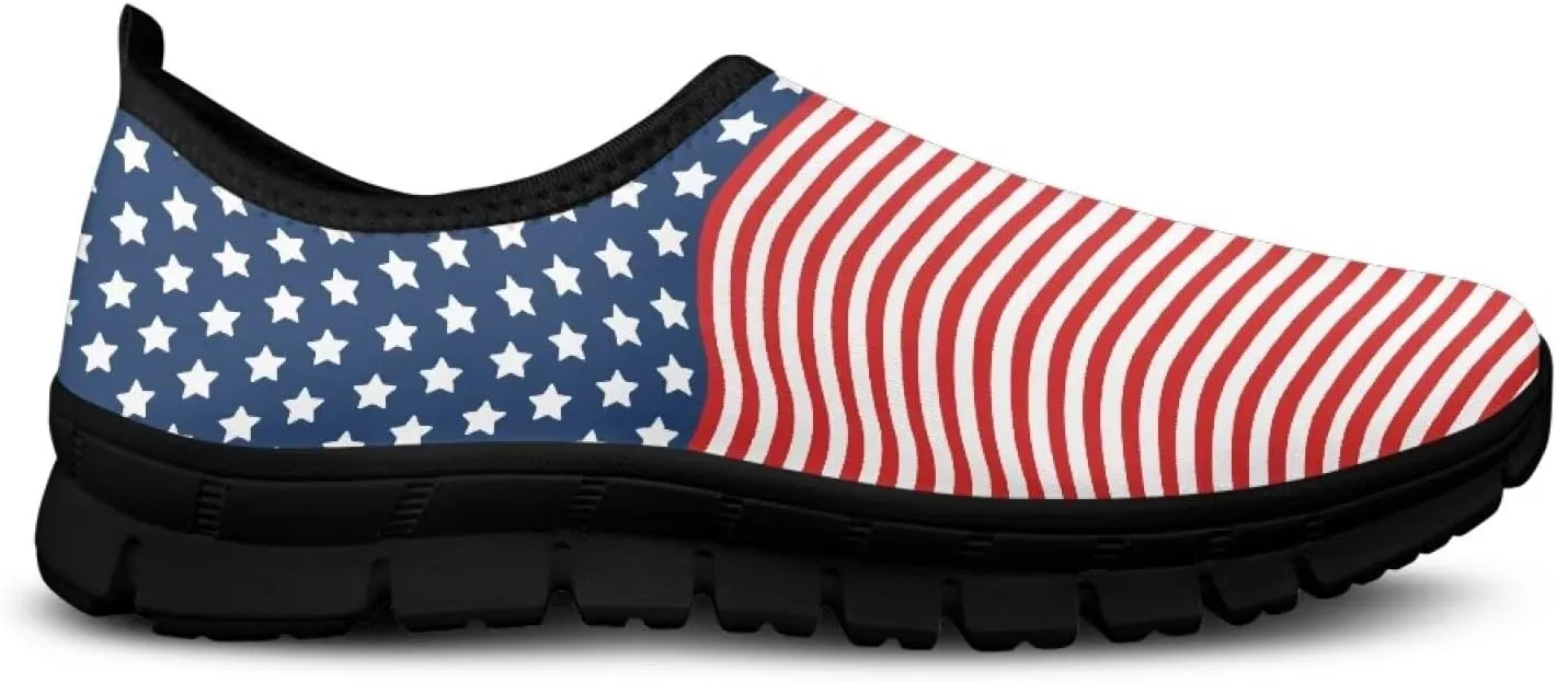 GOSTONG Sneakers for Women Comfort Soft Non Slip Outdoor Running Sneakers Casual Slip-on Home Walking Loafers Black US 5.5-11.5