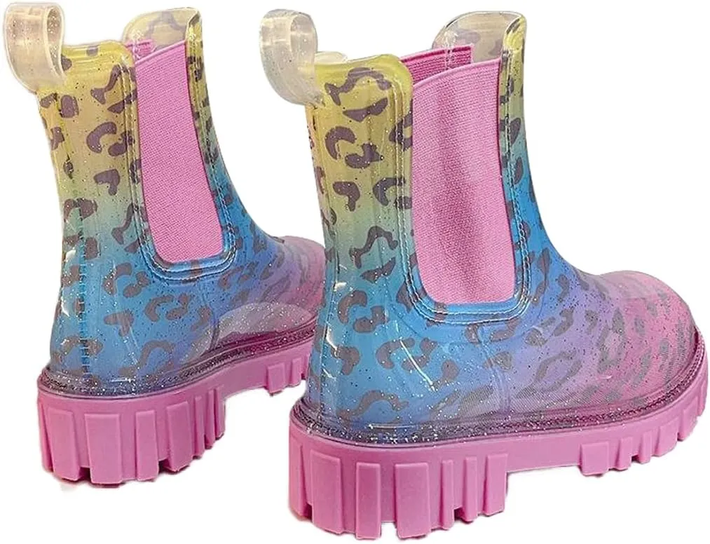 Harssidanzar Womens Ankle Rain Boots Waterproof Chelsea Boots,Anti-Slipping Rainboots and Garden Shoes for Ladies with Comfortable Insoles HL211US