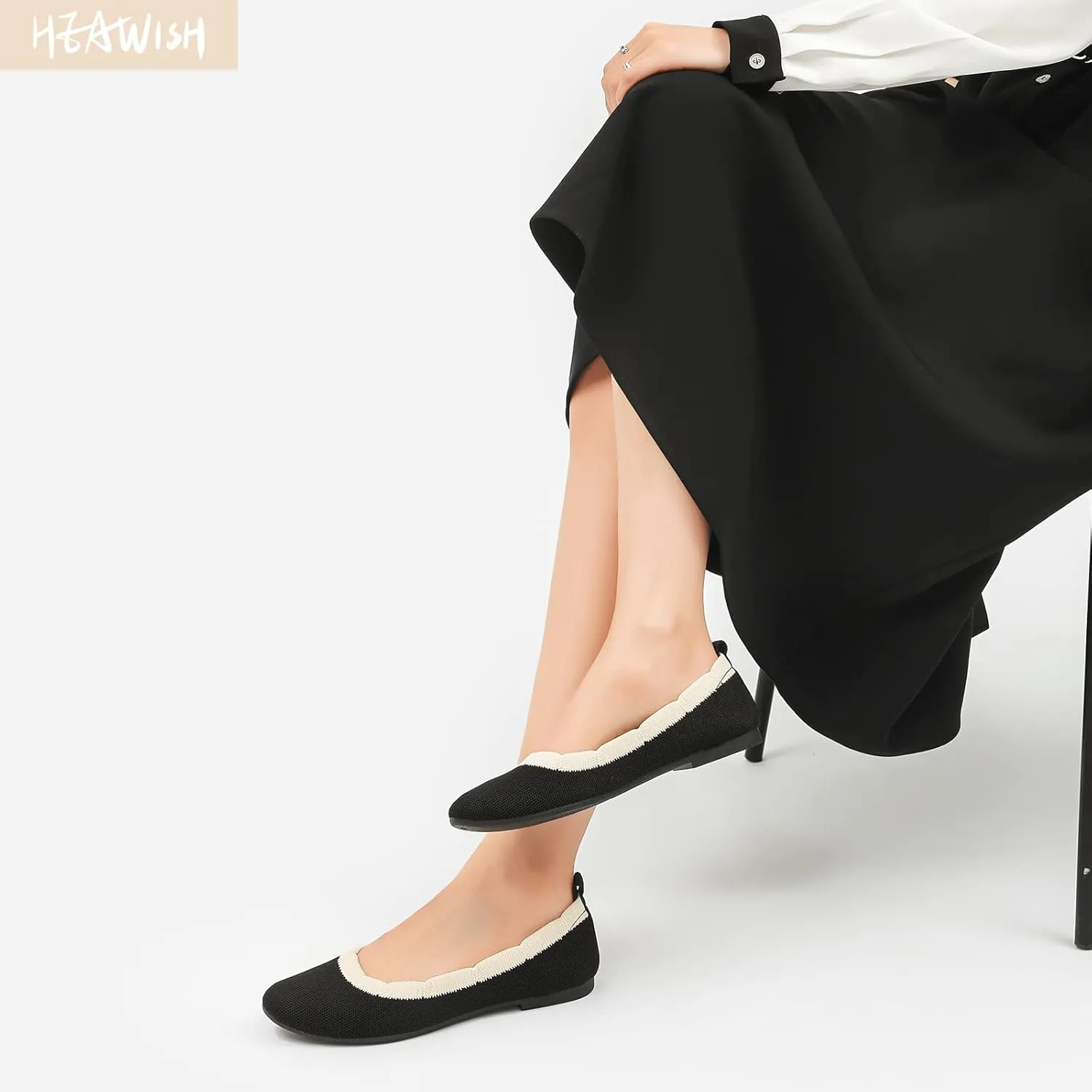 HEAWISH Women's Floral Collar Flats