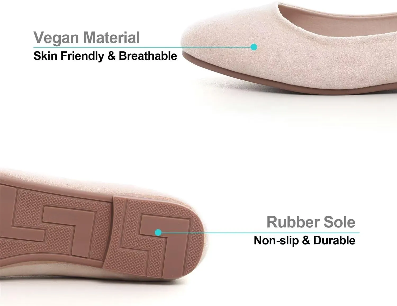Hee grand Square Toe Ballet Flats for Women Rhinestones Chains Black Suede Dress Shoes Comfort Slip-On Loafers