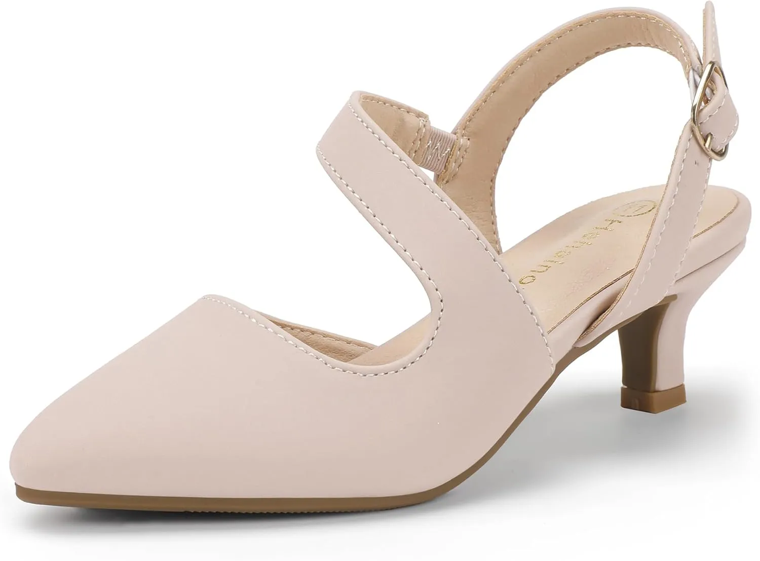 Hehainom Girls Sandals Low Heel Pointed Toe Wedding Party Dress Shoes