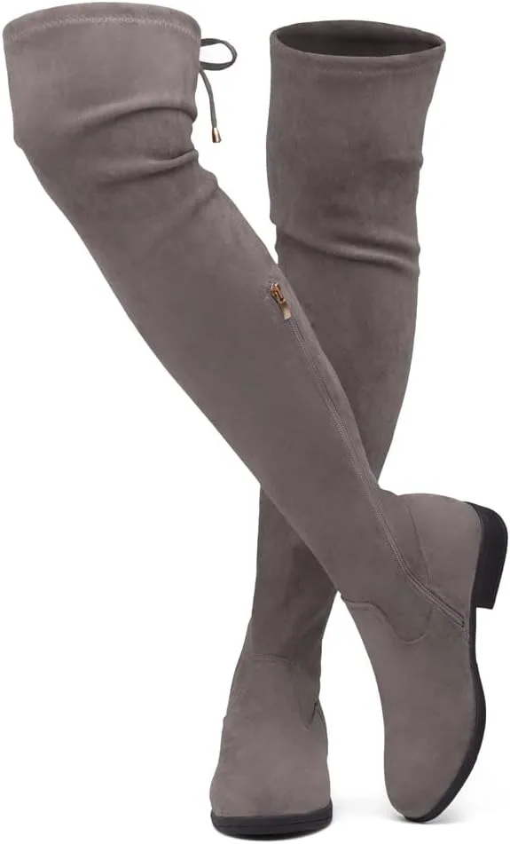 Herstyle Secret Obsession Women's Over the Knee Boots Thigh High Stack Heel Long Stretch Fall Riding Boots