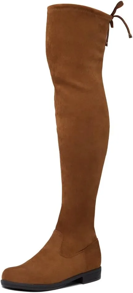 Herstyle Secret Obsession Women's Over the Knee Boots Thigh High Stack Heel Long Stretch Fall Riding Boots