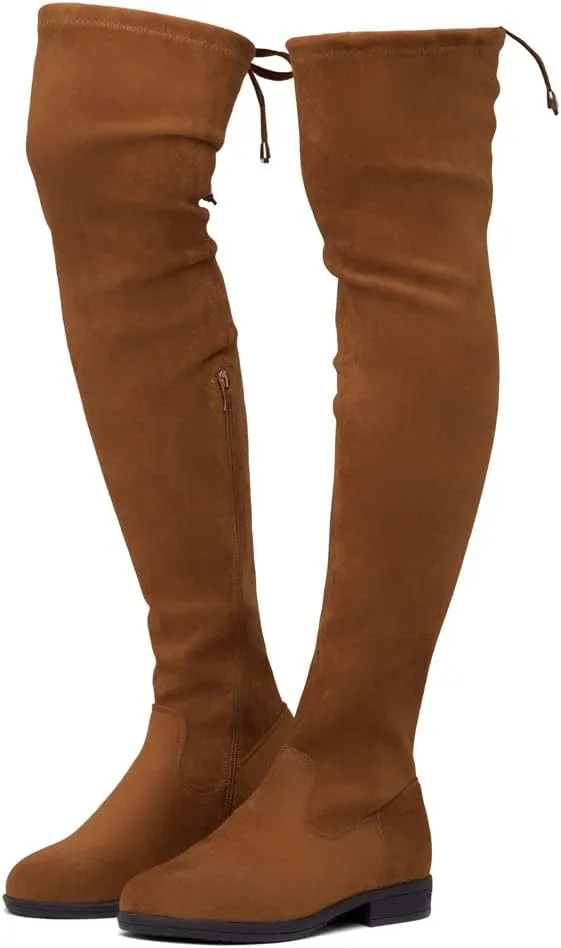Herstyle Secret Obsession Women's Over the Knee Boots Thigh High Stack Heel Long Stretch Fall Riding Boots