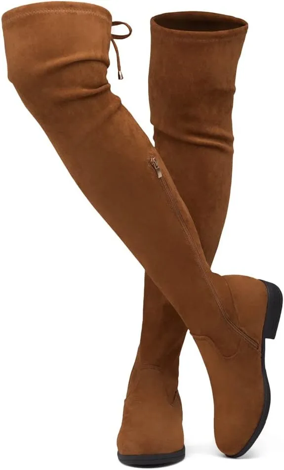 Herstyle Secret Obsession Women's Over the Knee Boots Thigh High Stack Heel Long Stretch Fall Riding Boots