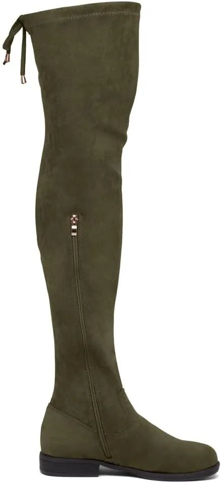 Herstyle Secret Obsession Women's Over the Knee Boots Thigh High Stack Heel Long Stretch Fall Riding Boots