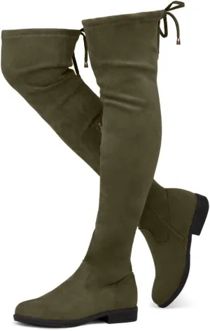Herstyle Secret Obsession Women's Over the Knee Boots Thigh High Stack Heel Long Stretch Fall Riding Boots