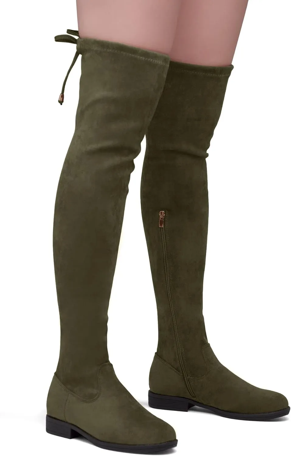 Herstyle Secret Obsession Women's Over the Knee Boots Thigh High Stack Heel Long Stretch Fall Riding Boots