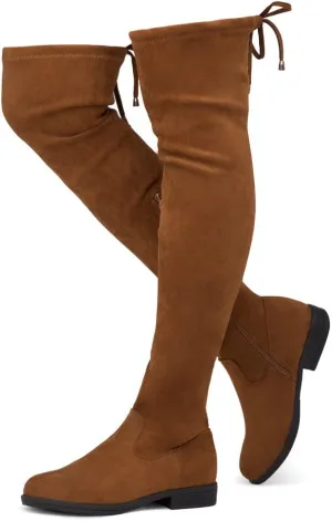 Herstyle Secret Obsession Women's Over the Knee Boots Thigh High Stack Heel Long Stretch Fall Riding Boots