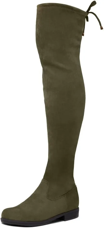Herstyle Secret Obsession Women's Over the Knee Boots Thigh High Stack Heel Long Stretch Fall Riding Boots