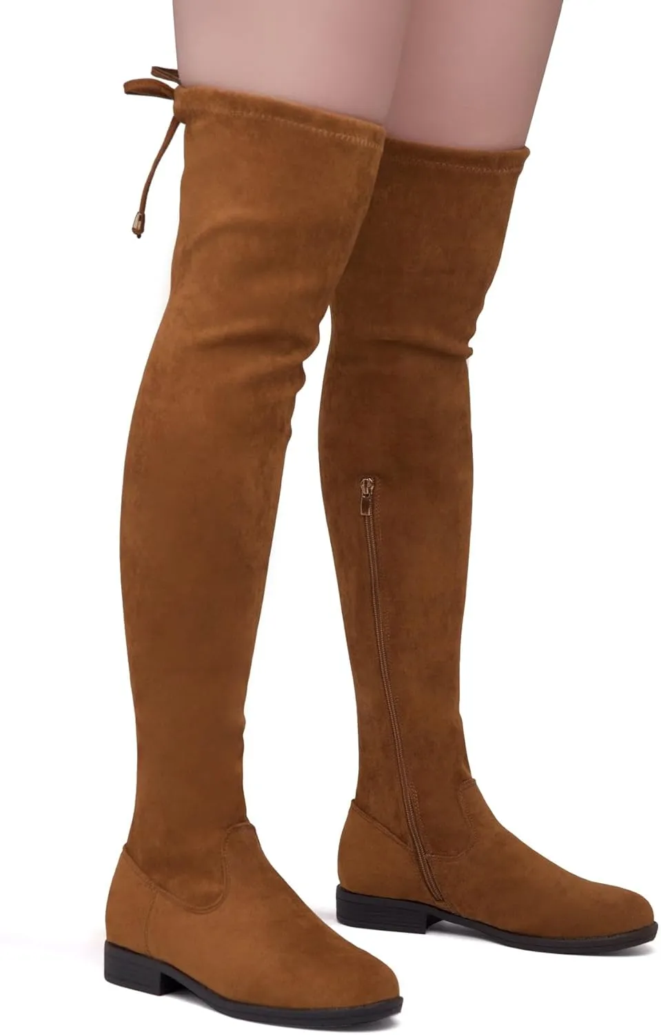 Herstyle Secret Obsession Women's Over the Knee Boots Thigh High Stack Heel Long Stretch Fall Riding Boots