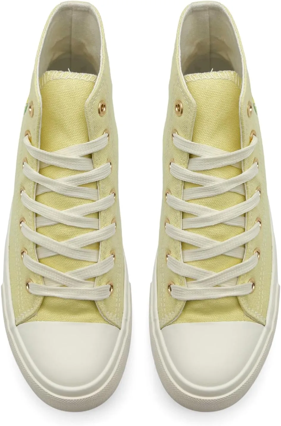 High Top Sneakers for Women Canvas Shoes Fruits Embroidery High Tops Women Casual Shoes Lace Up Fashion Sneakers