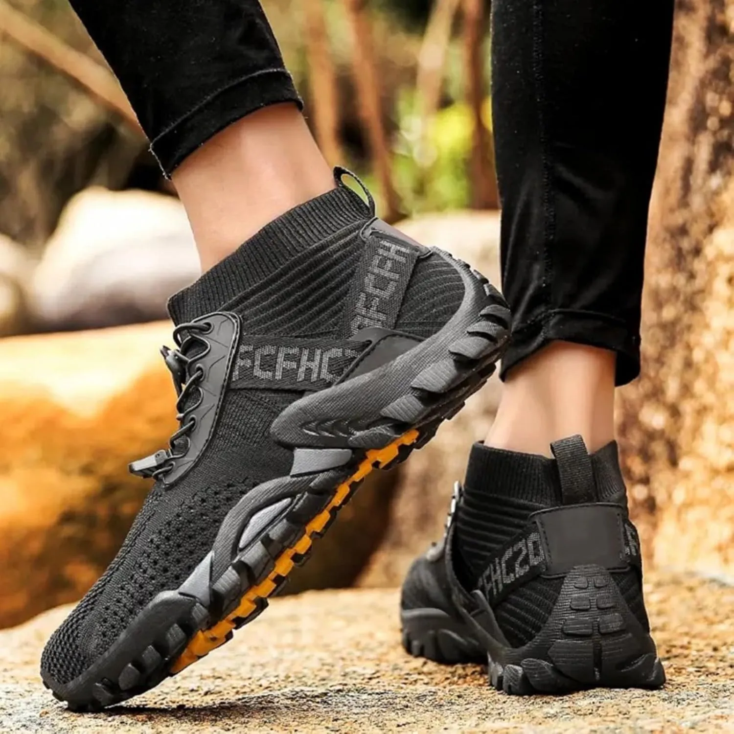 Hiking Shoes Women Waterproof Mesh Lace Up Sneakers for Men Slip On Walking Shoes for Men Lightweight Running Shoes