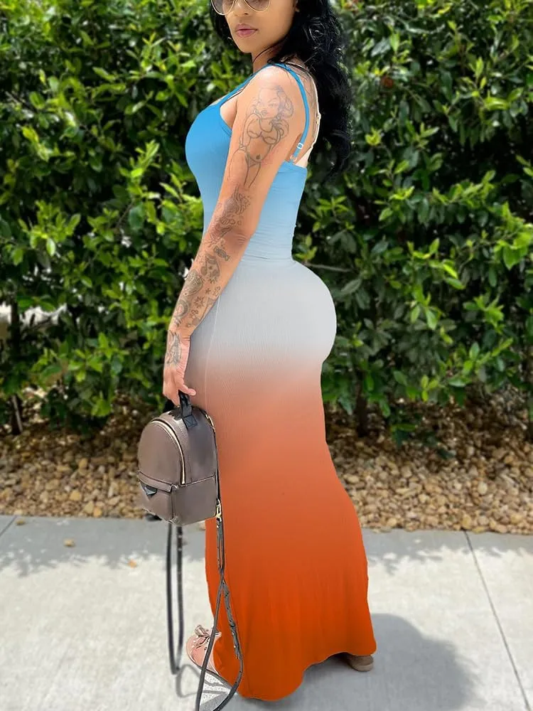 HTD Women Summer Sexy Bodycon Maxi Dress Casual Slim Long Dresses