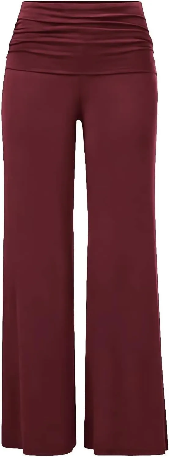 Hybrid & Company Womens Super Comfy Flowy Wide Leg Palazzo Pants Made in USA