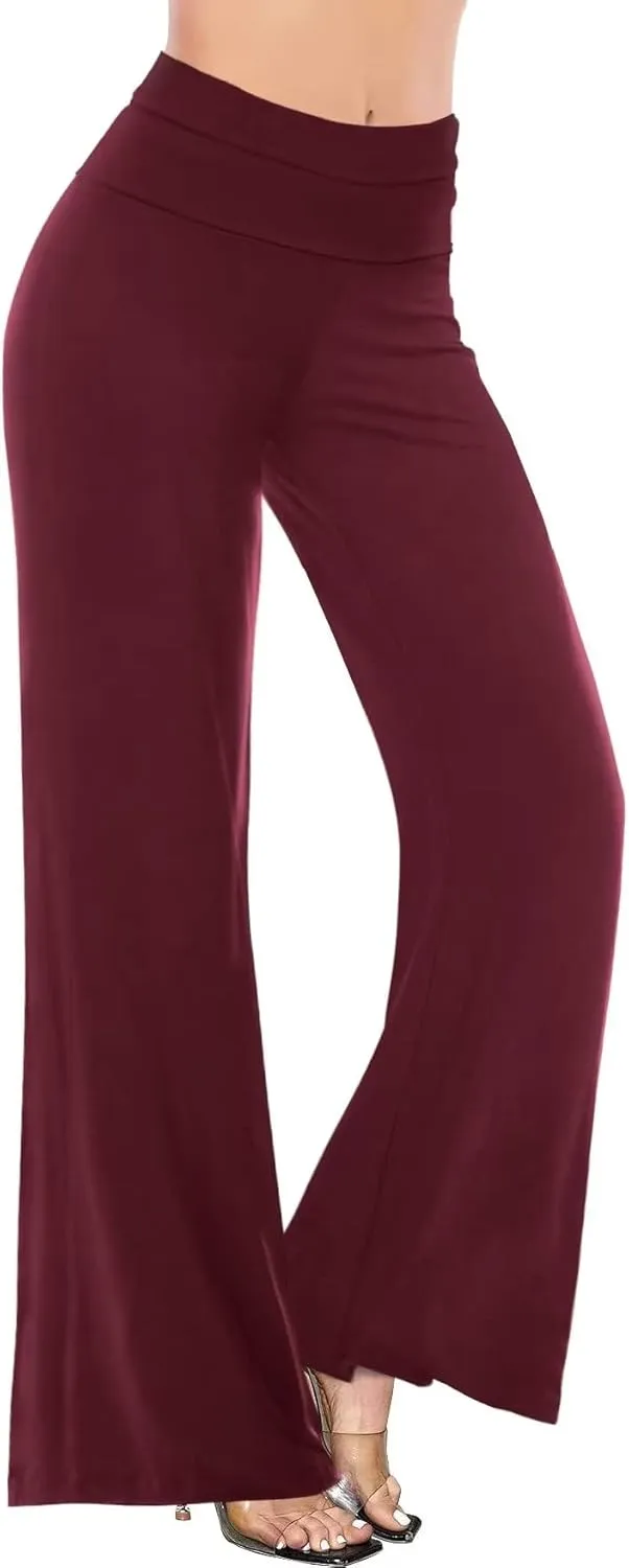Hybrid & Company Womens Super Comfy Flowy Wide Leg Palazzo Pants Made in USA