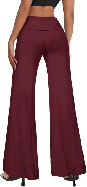 Hybrid & Company Womens Super Comfy Flowy Wide Leg Palazzo Pants Made in USA