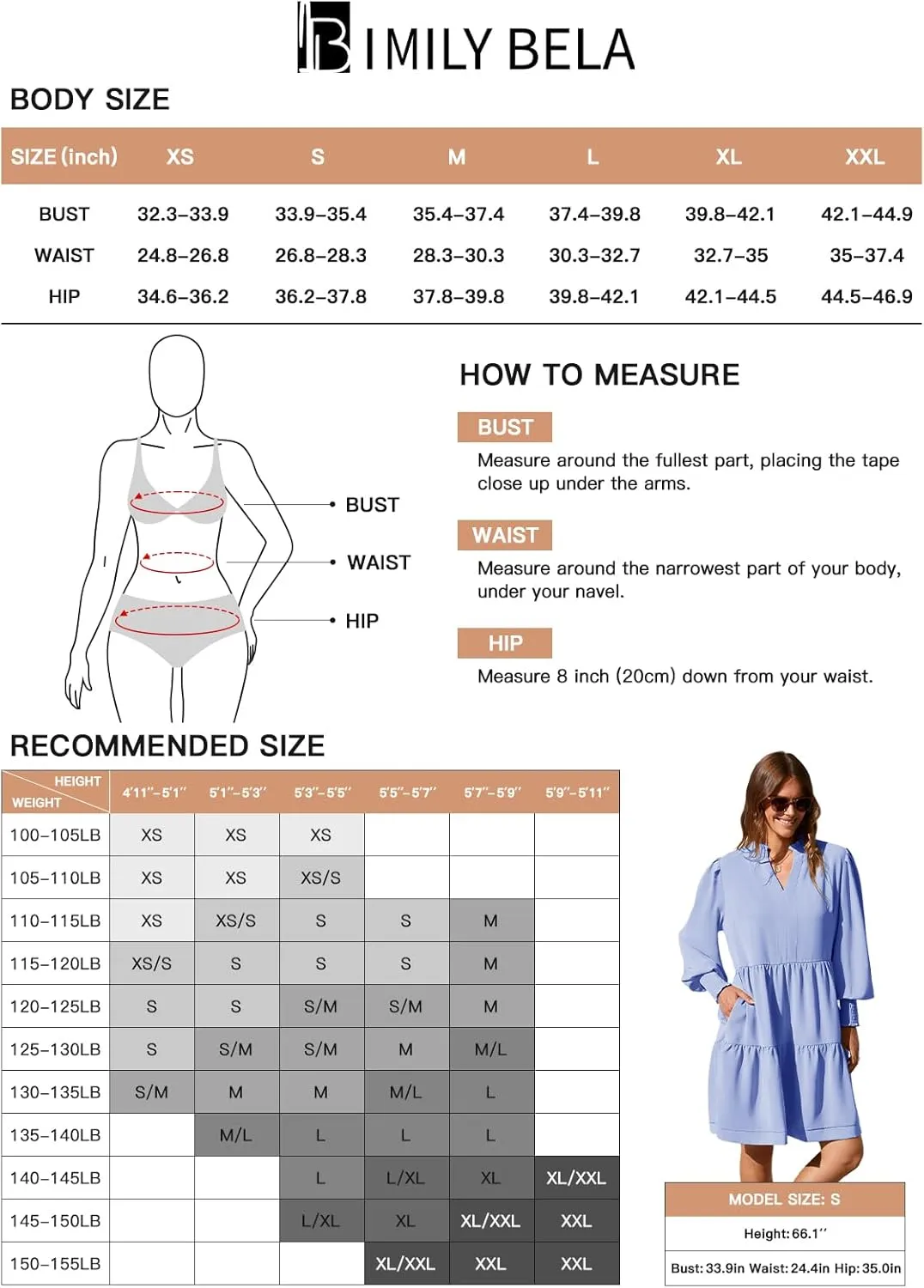 Imily Bela Womens Fall Long Sleeve Tunic Dress Casual V Neck Loose Ruffle Tiered Dress