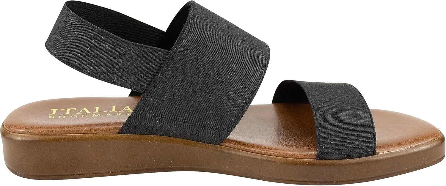 ITALIAN Shoemakers Celin Women's Low Platform Stretch Heel Strap Sandal for Women