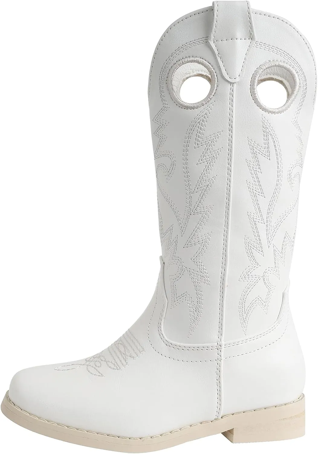 IUV Cowboy Boots for Boys Girls Western Square Toe Cowgirl Boots Mid Calf Riding Shoes (Toddler/Little Kid/Big Kid)