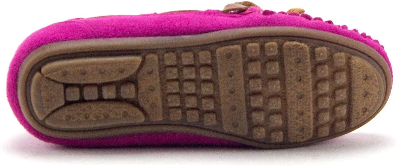 Jazamé Little Girls Tasha Warm Fur Lined Slip On Cozy Moccasins Casual Flats Shoes