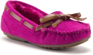 Jazamé Little Girls Tasha Warm Fur Lined Slip On Cozy Moccasins Casual Flats Shoes