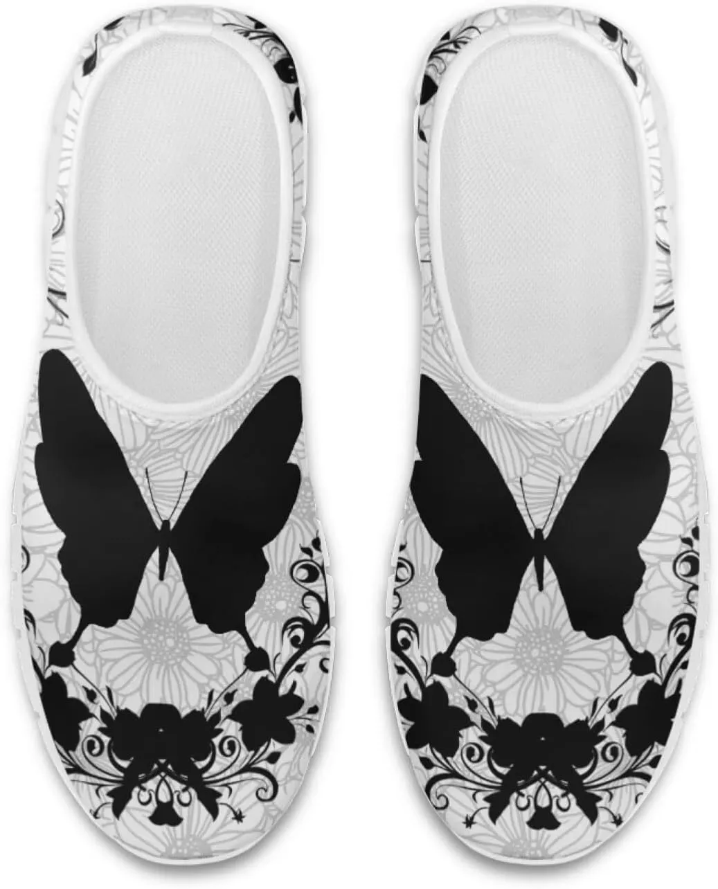 Jeiento Boho Floral Loafers for Women Slip on Shoes Flats Shoes Cozy Work Shoes