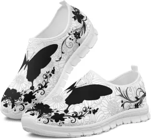Jeiento Boho Floral Loafers for Women Slip on Shoes Flats Shoes Cozy Work Shoes