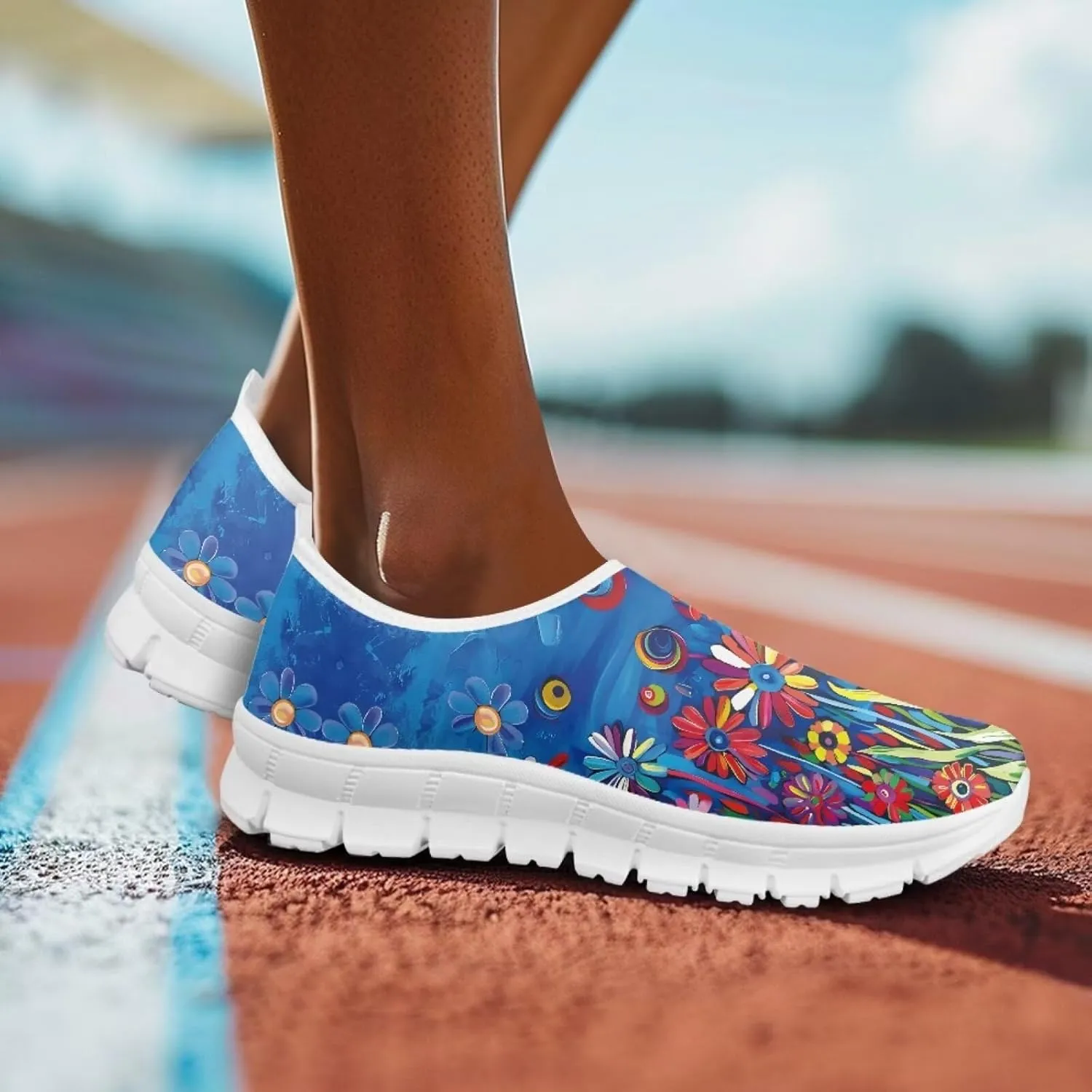 Jeiento Yellow Sunflowers Butterfly Loafers for Women Slip on Casual Walking Shoes