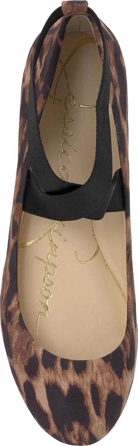 Jessica Simpson Mandayss Women's Pull-On Criss-Cross Ankle Ballet Flats Shoes