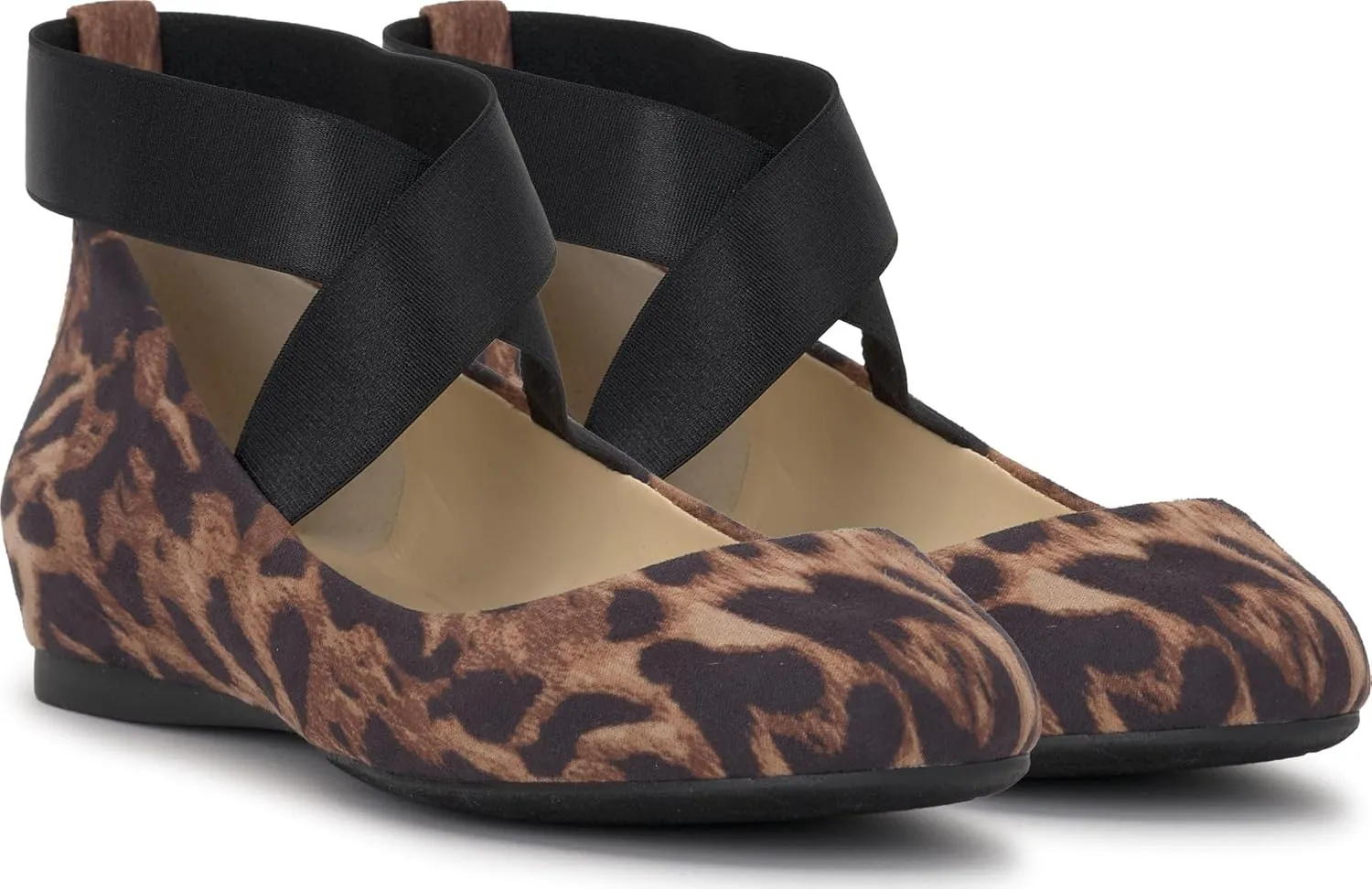 Jessica Simpson Mandayss Women's Pull-On Criss-Cross Ankle Ballet Flats Shoes