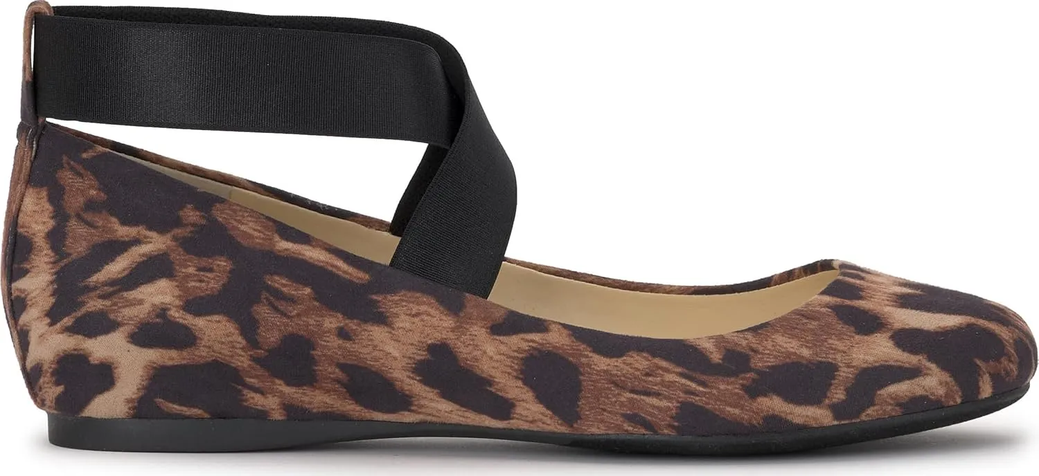 Jessica Simpson Mandayss Women's Pull-On Criss-Cross Ankle Ballet Flats Shoes
