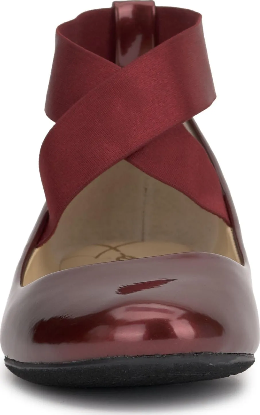 Jessica Simpson Mandayss Women's Pull-On Criss-Cross Ankle Ballet Flats Shoes